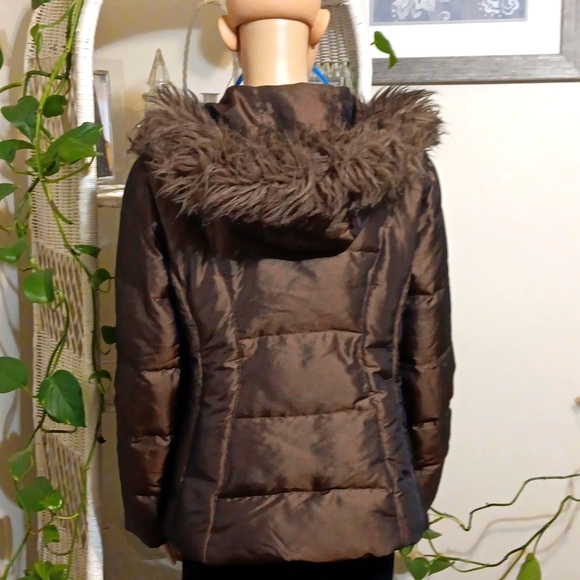 Like New I Madison Down Feather Coat Women's small Shimmering Brown - Picture 4 of 5